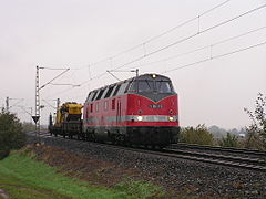 V 180 392 bei Gleisbauarbeiten (2006)