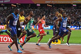 100 m men final London 2017.jpg