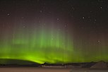 Aurora australis in Antarctica