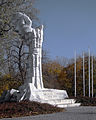 Side view of the monument