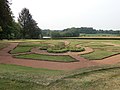 Vue d'un jardin du château.