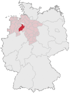 situo de la distrikto Diepholz en Germanio