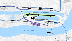 Elizabeth Line en DLR rond de Royal Docks