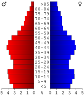 Bevolkingspiramide Lenawee County