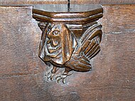 Ulm minster, Germany: a harpy