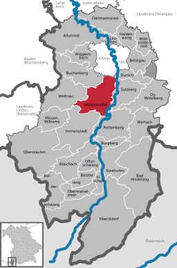 Läget för Waltenhofen i Landkreis Oberallgäu