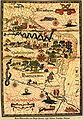 Historical map of South America by Diogo Homem. Ca 1558