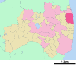 Lokasi Minamisōma di Prefektur Fukushima