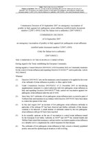 Thumbnail for File:Commission Decision of 24 September 2007 on emergency vaccination of poultry in Italy against low pathogenic avian influenza (notified under document number C(2007) 4393) (Only the Italian text is authentic) (2007-638-EC) (EUD 2007-638).pdf