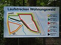 Laufstrecken mit Längenangaben