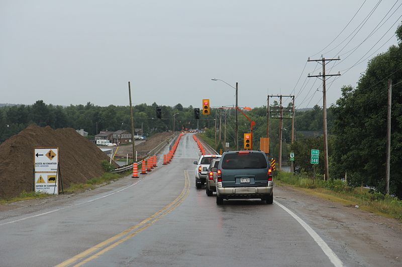 File:Quebec Route 148 west terminus under construction on Allumette Island.jpg