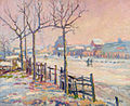 1905, Paysage d'hiver (Le chemin, neige), oil on canvas, 60 x 73 cm, private collection