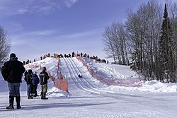 Ice slide at Laskiainen