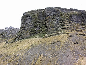 Tarren ar fynydd Úlfarsfell yng Ngwlad yr Iâ