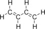 Full structural formula of 1,3-butadiene