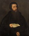 Portrait of a Man with a Letter Giampietro Silvio (1542) Kunsthistorisches Museum