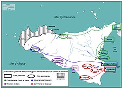 Chronologie des fondations en Sicile selon la tradition.