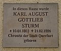 Querfurt, Sturm-Gedenktafel