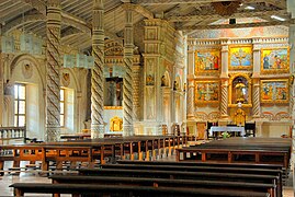 Innenansicht der Jesuitenreduktionskirche in San Javier, Bolivien