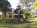 A sculpture in the College grounds, pictured in 2007