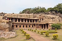 Udayagiri and Khandagiri Caves built by King Kharavela of Mahameghavahana dynasty in second century CE