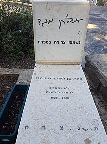 Megged's grave, Kinneret cemetery