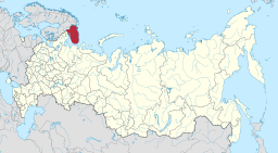 Murmansk oblasts placering i Rusland