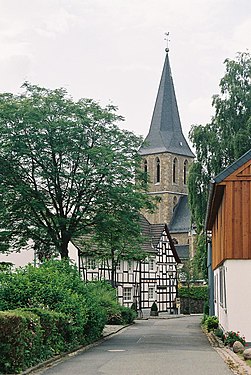 Ortskern mit Blick auf die Wallfahrtskirche