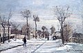 Camino de Versalles en Louveciennes - Nieve, de Pissarro, 1870.