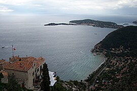 Vue d'Èze vers le Cap Ferrat.