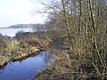 Die Ems mit dem Emssee im Hintergrund