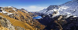 Lago di Fedaia e Marmolada da Viel del Pan