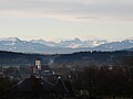 Germaringen mit den Allgäuer Alpen