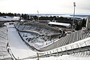 Holmenkollen, Blick vom Anlaufturm über den Schanzentisch