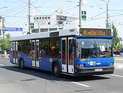 Ein MAZ-103 im Liniendienst in Rumänien