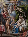 Venus en Mars waere verrasj door Vulcanus (1601) Joachim Wtewael, Mauritshoes