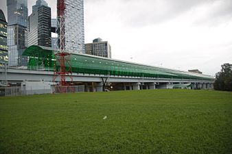 Delovoy Tsentr Station, adjacent to International Business Center