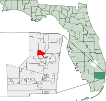 Location of North Lauderdale in Broward County in State of Florida