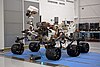 The assembled Curiosity rover at the Jet Propulsion Laboratory