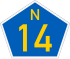 National route N14 shield