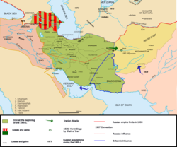 Map of Sublime State of Iran in the 19th century.