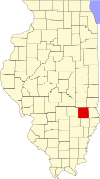 Map of Ilinois highlighting Jasper County