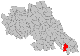 Location in Iași County