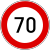 Maximum 70 km/h