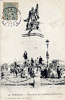 La Défense de Paris at its original location, c. 1910, on the reused plinth