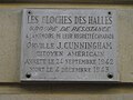 Plaque commémorative Orville J. Cunningham au 23, rue Boissy-d'Anglas à Paris.