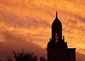 Sunset over Queensbury in September 2010.