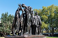 Auguste Rodin, The Burghers of Calais, 1884–c. 1889, in Victoria Tower Gardens, London, England.