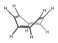 {Ruimtelijke structuurformule van cyclo-octatetraeen (de zogenaamde badkuipconformatie)