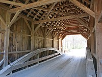 Bowers Covered Bridge showing construction details